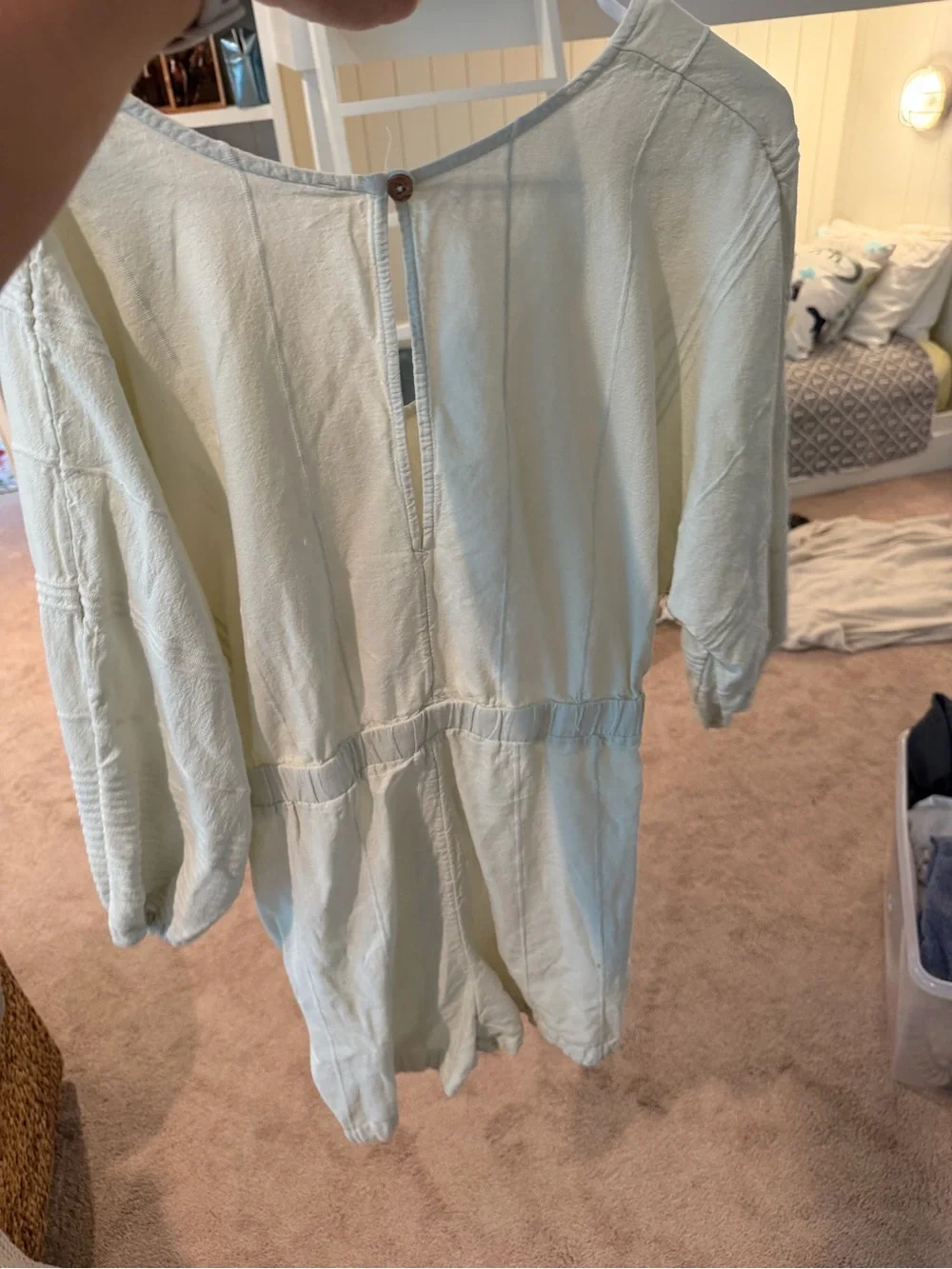Free people Light Sage Tie-Front Women's romper